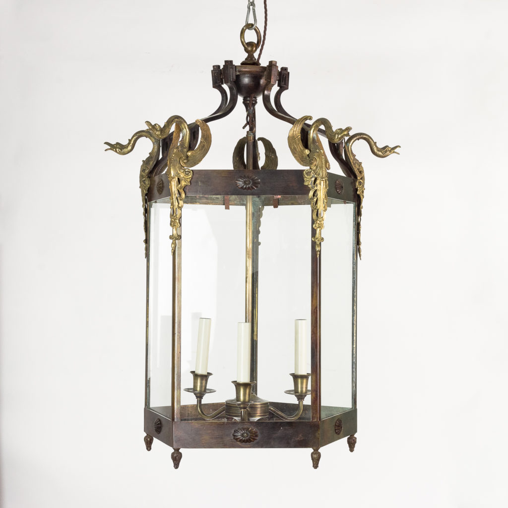 Late nineteenth century French Empire style hall lantern