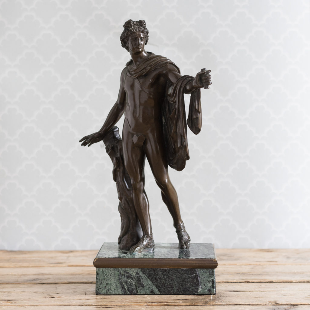 Nineteenth century Italian bronze of ‘The Apollo Belvedere’,