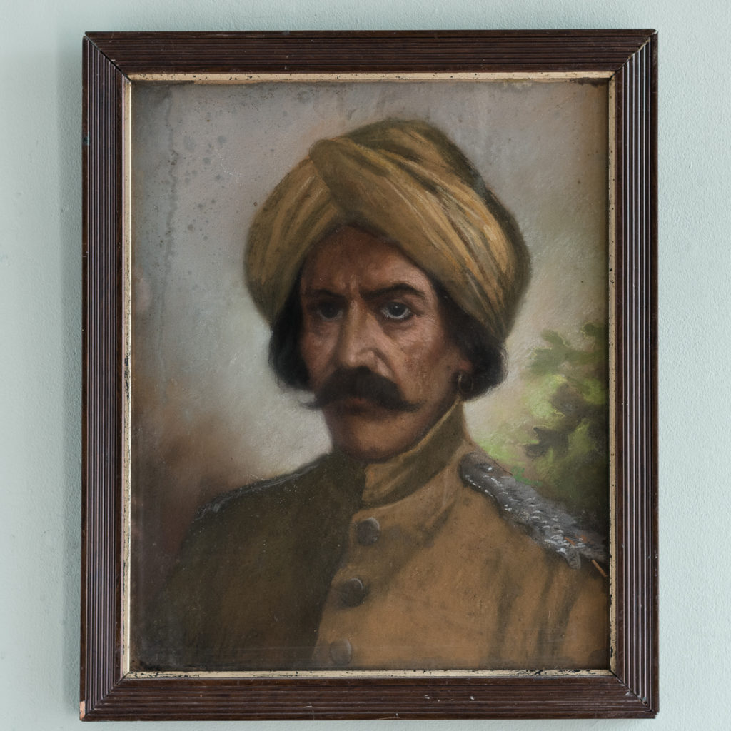 Portrait of a gentleman wearing a turban-0