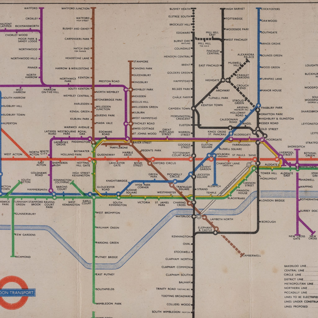 London Transport map 1949