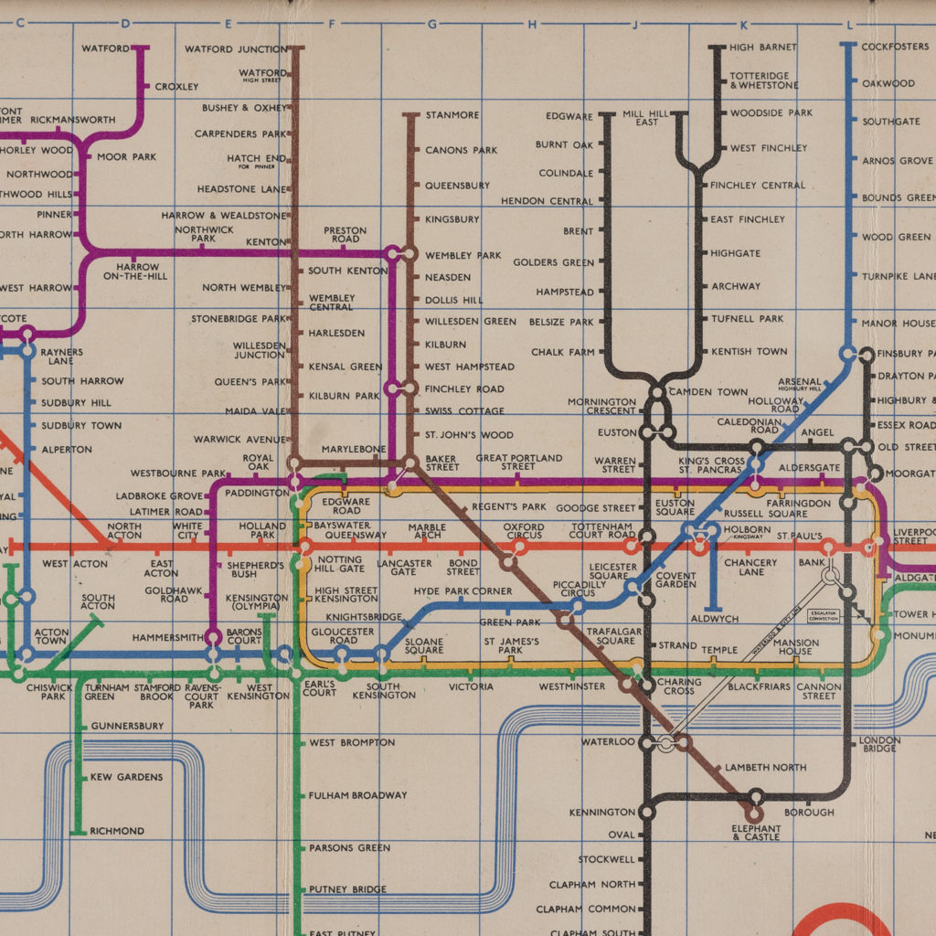 London Underground map 1957