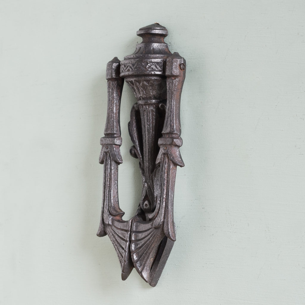 Victorian cast iron door knocker,