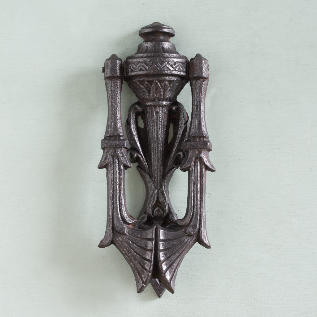 Victorian cast iron door knocker,