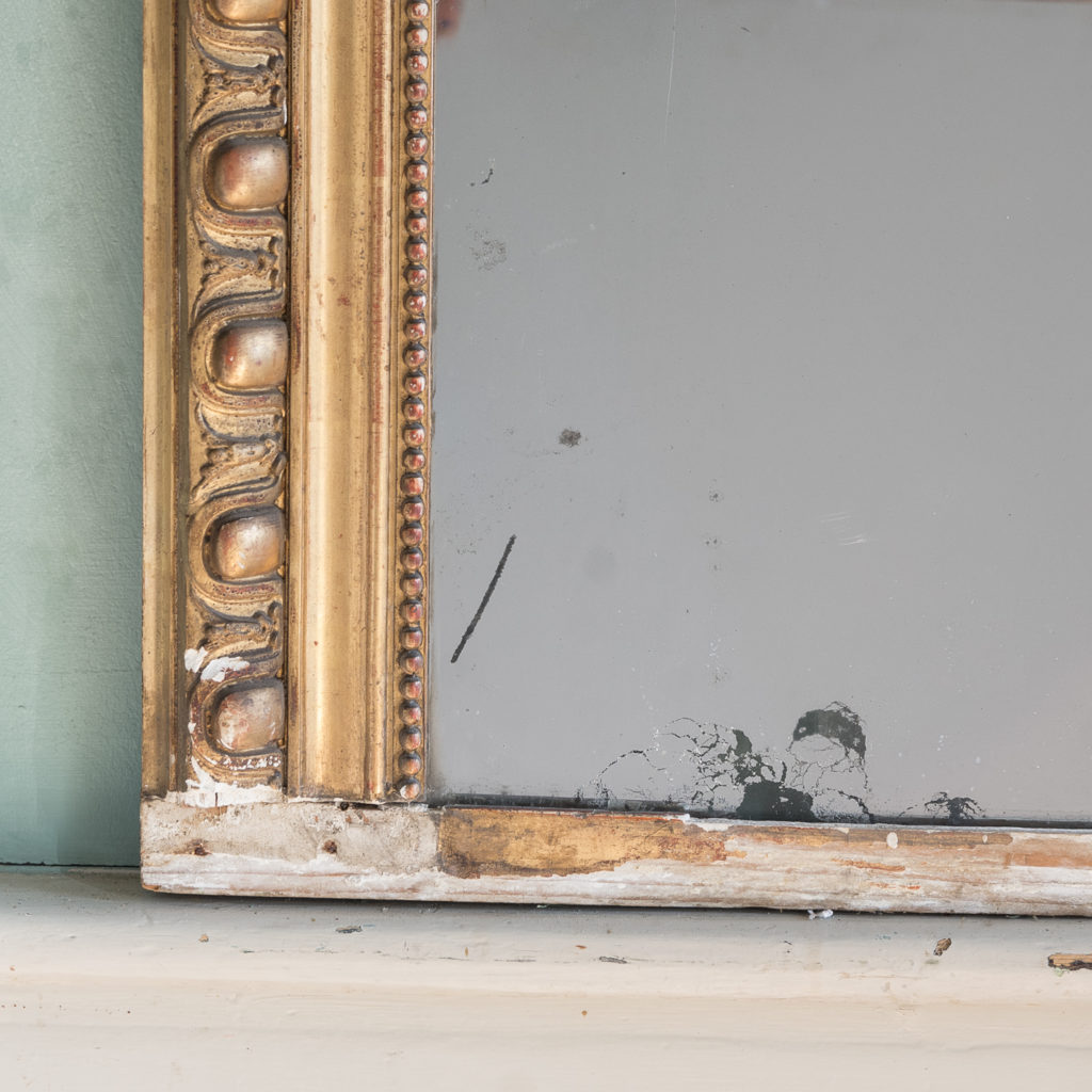 Mid nineteenth century French gilded wall mirror,-124299