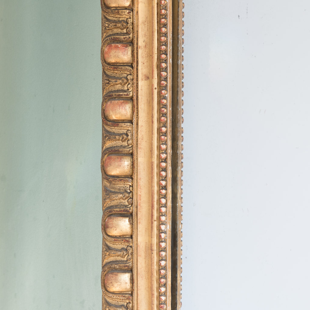 Mid nineteenth century French gilded wall mirror,-124304