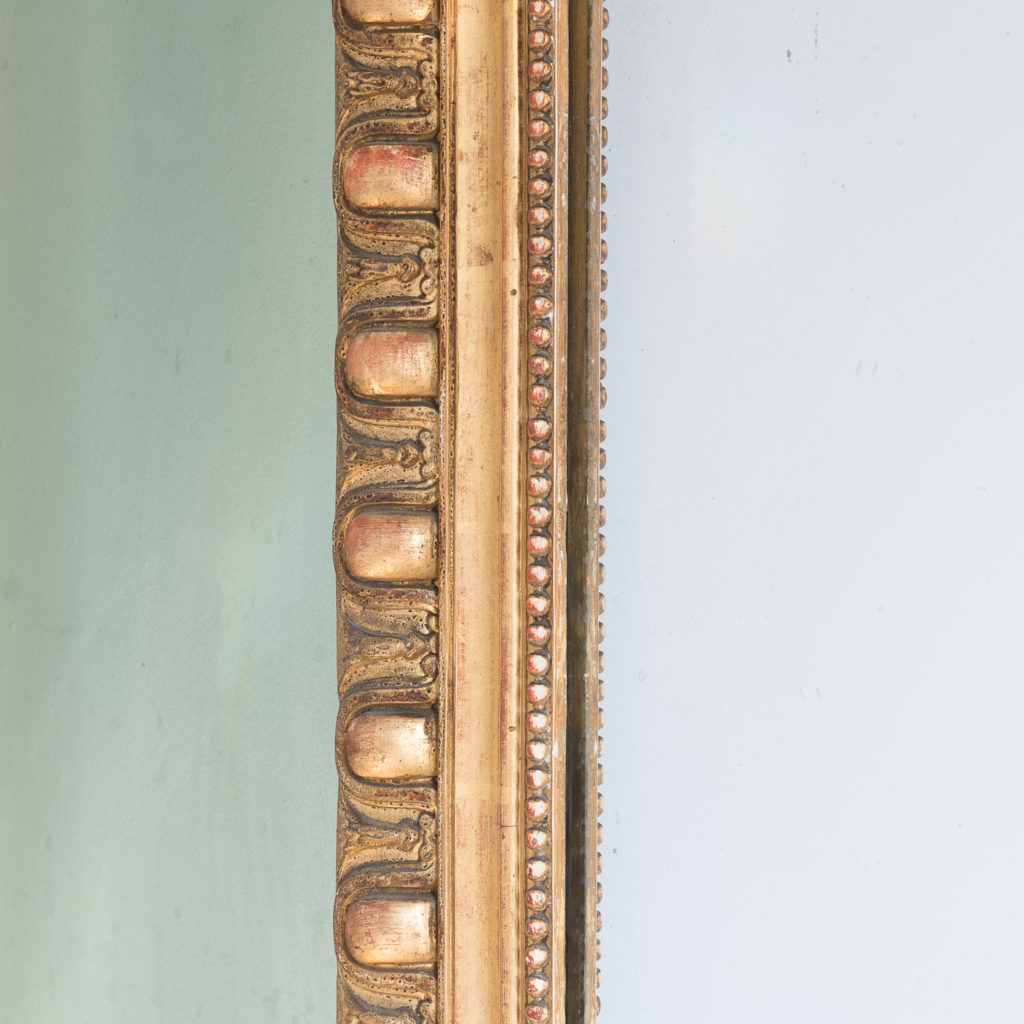 Mid nineteenth century French gilded wall mirror,-124304