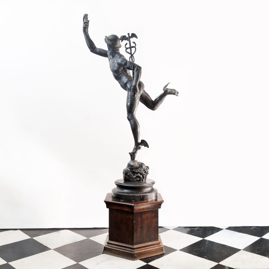 Late Victorian spelter figure of Mercury