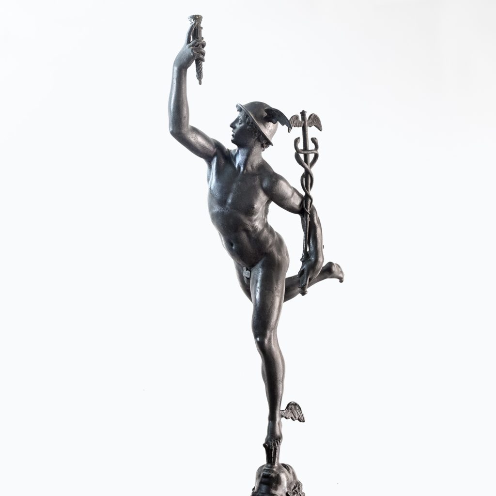 Late Victorian spelter figure of Mercury