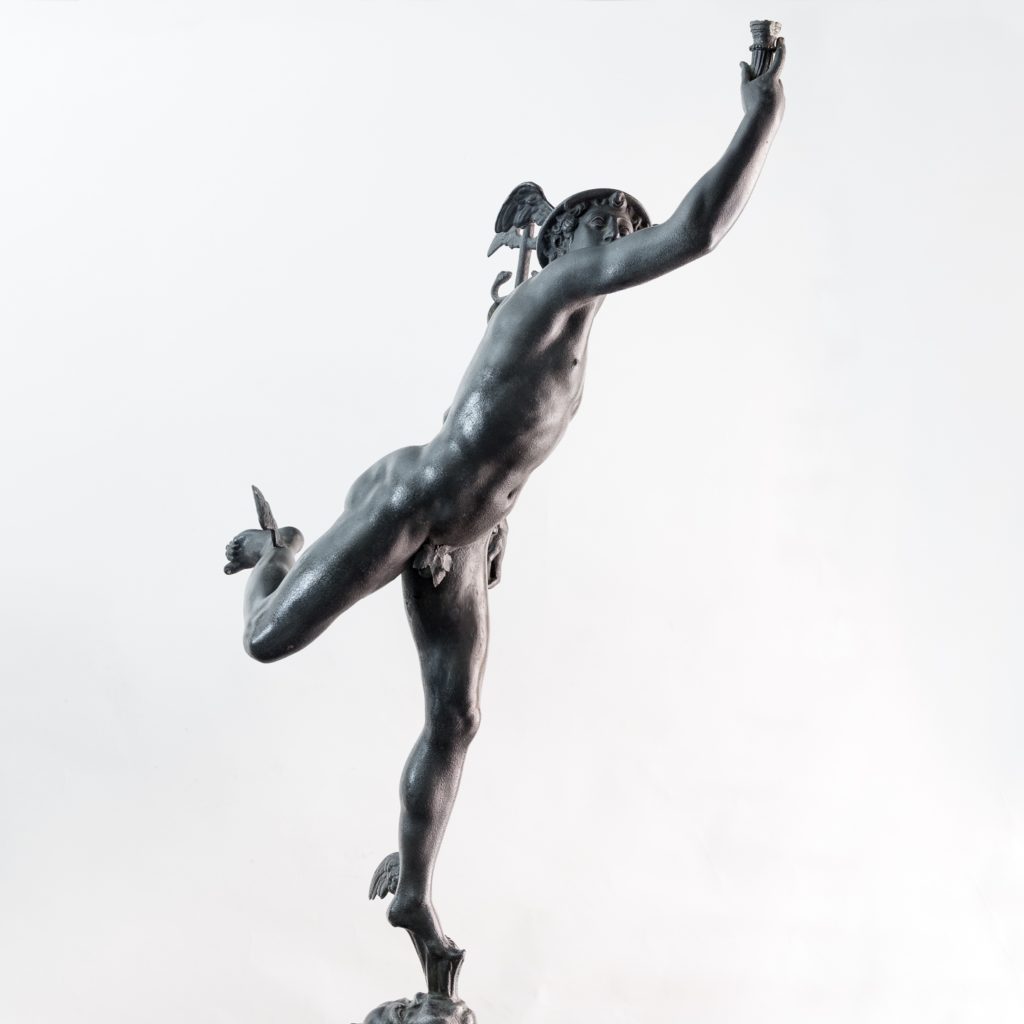 Late Victorian spelter figure of Mercury