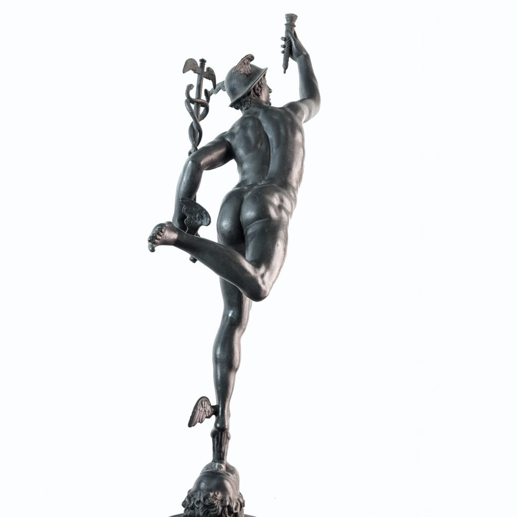 Late Victorian spelter figure of Mercury