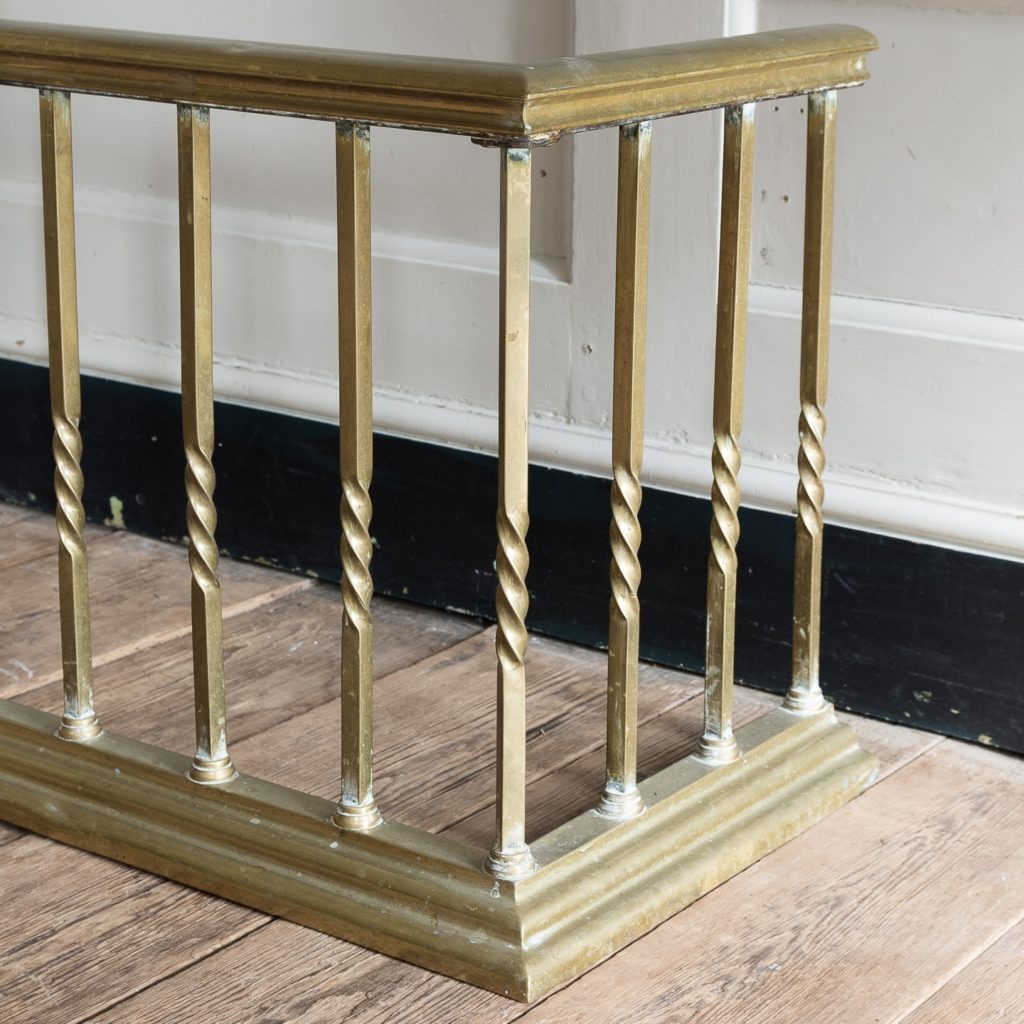 brass seat rail on square section supports