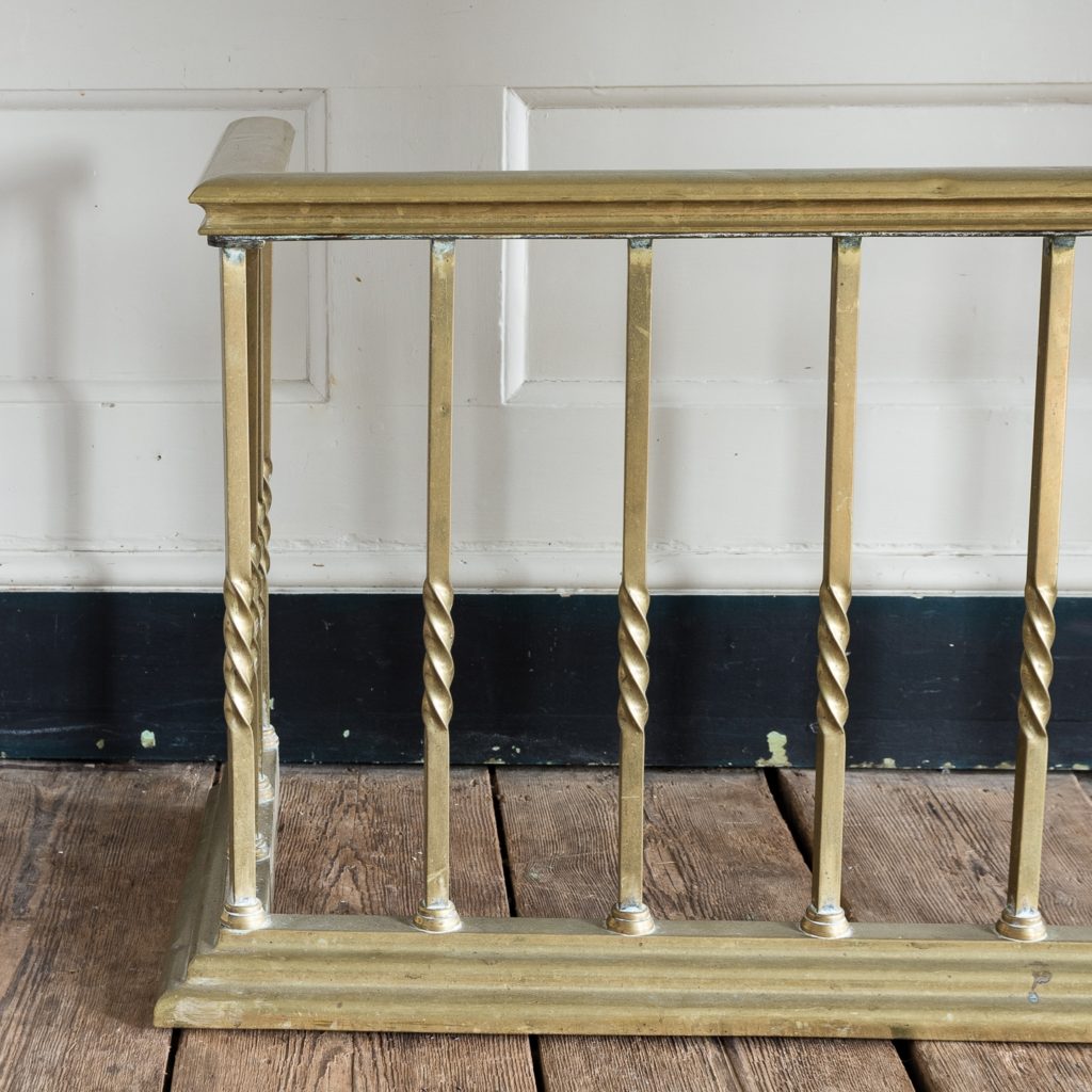 brass seat rail on square section supports