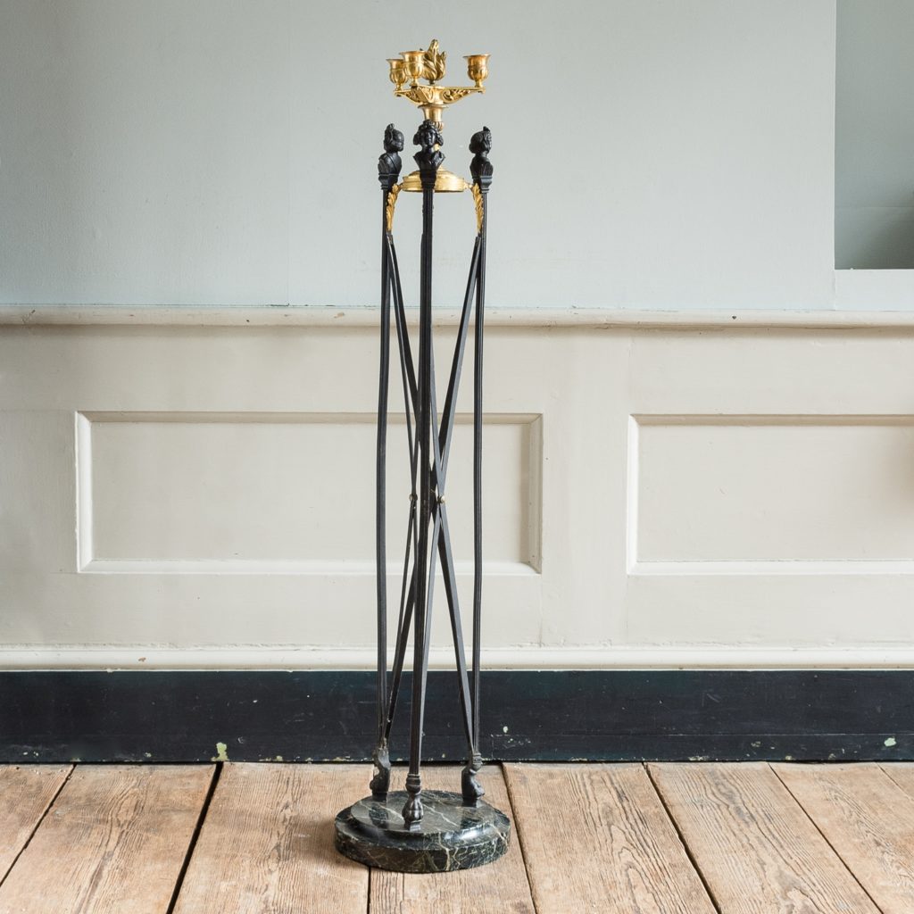 Regency parcel-gilt bronze candelabra,