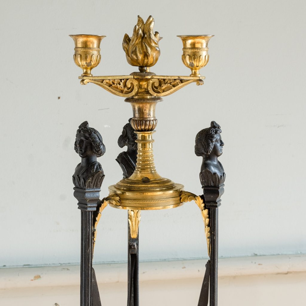 Regency parcel-gilt bronze candelabra,-126086