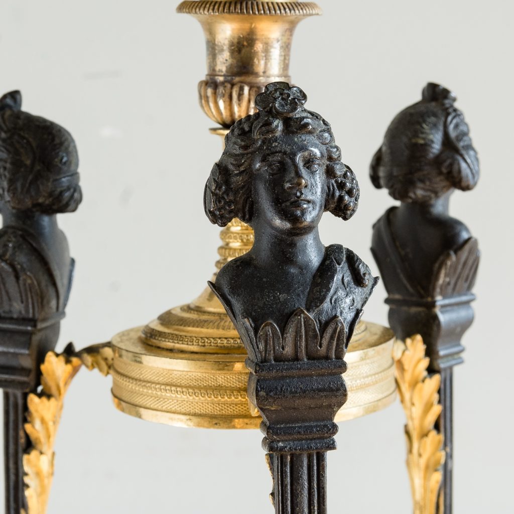Regency parcel-gilt bronze candelabra,-126087