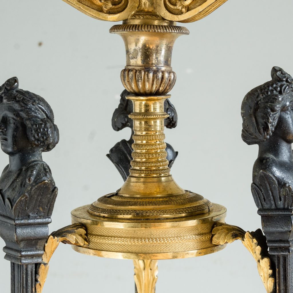 Regency parcel-gilt bronze candelabra,-126089