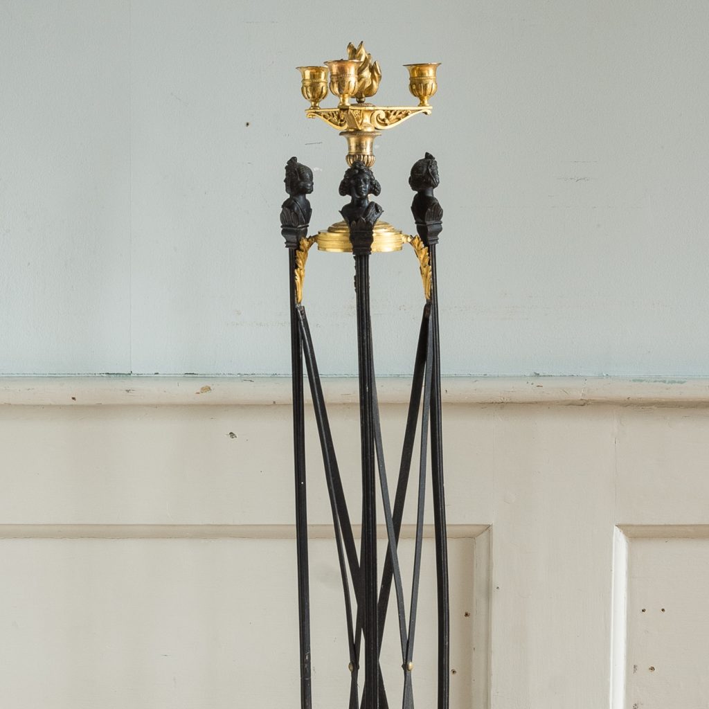 Regency parcel-gilt bronze candelabra,