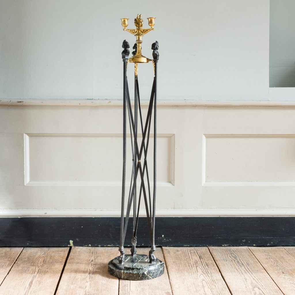 Regency parcel-gilt bronze candelabra,