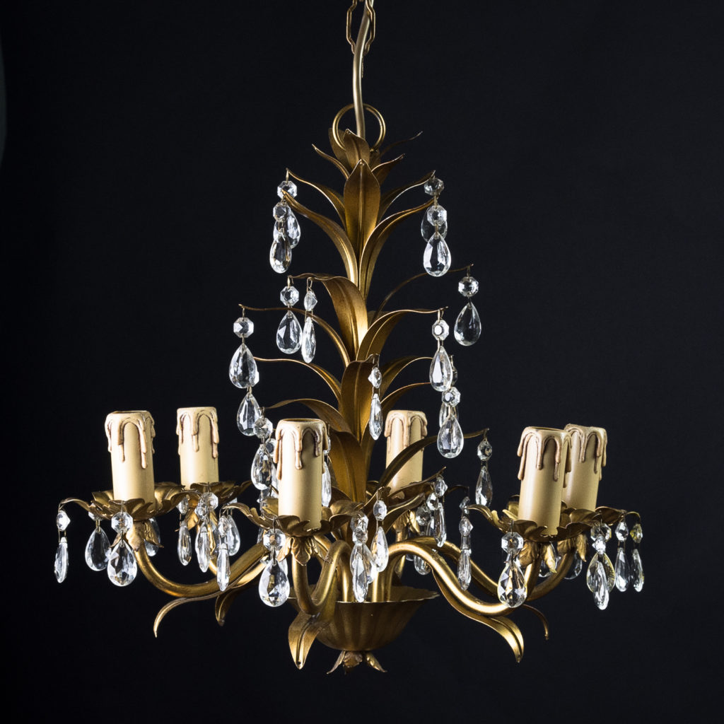 Six branch decorative metal chandelier-126875