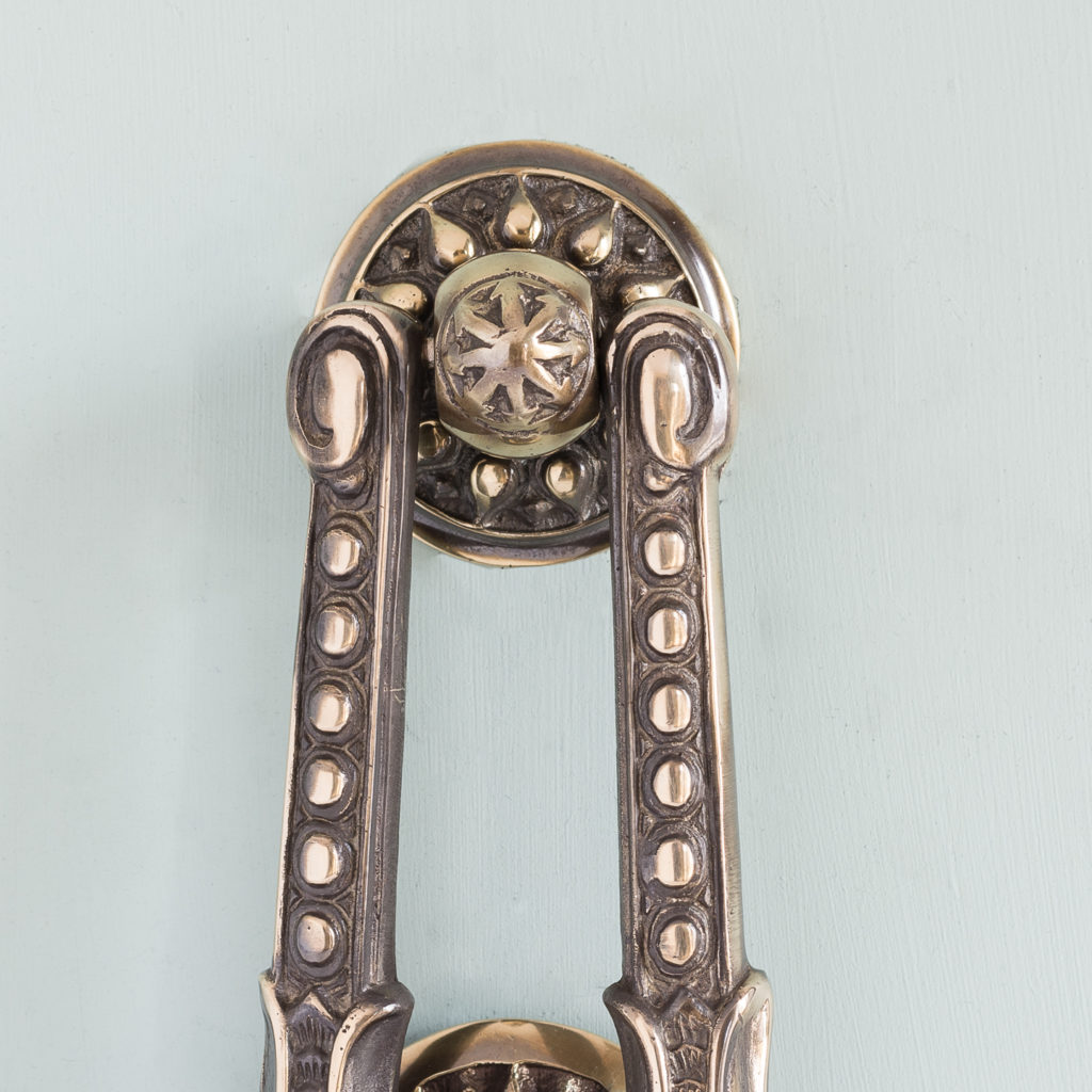 Nineteenth century style brass door knocker,