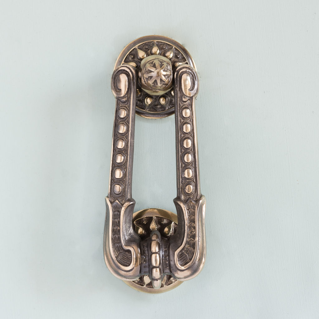 Nineteenth century style brass door knocker,