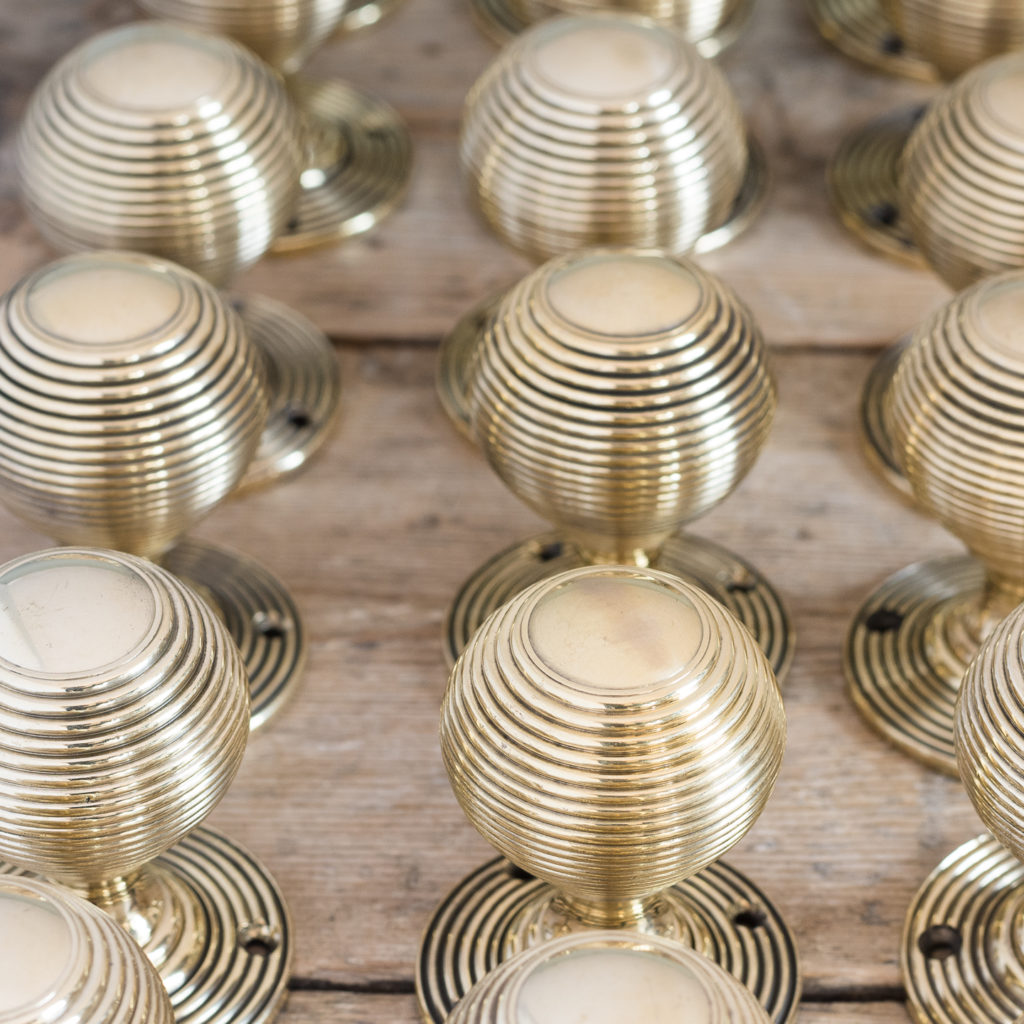 brass beehive door knobs