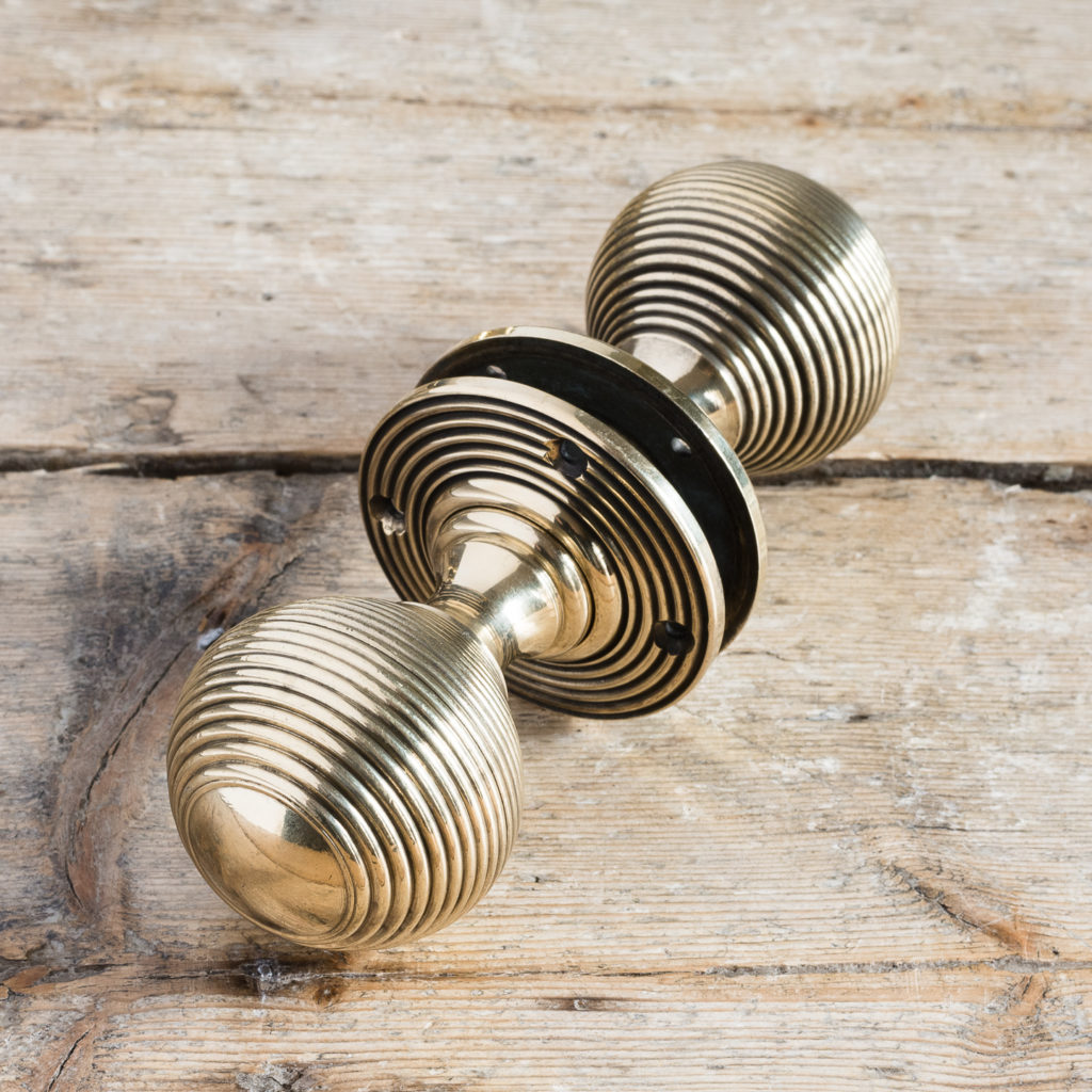 brass beehive door knobs