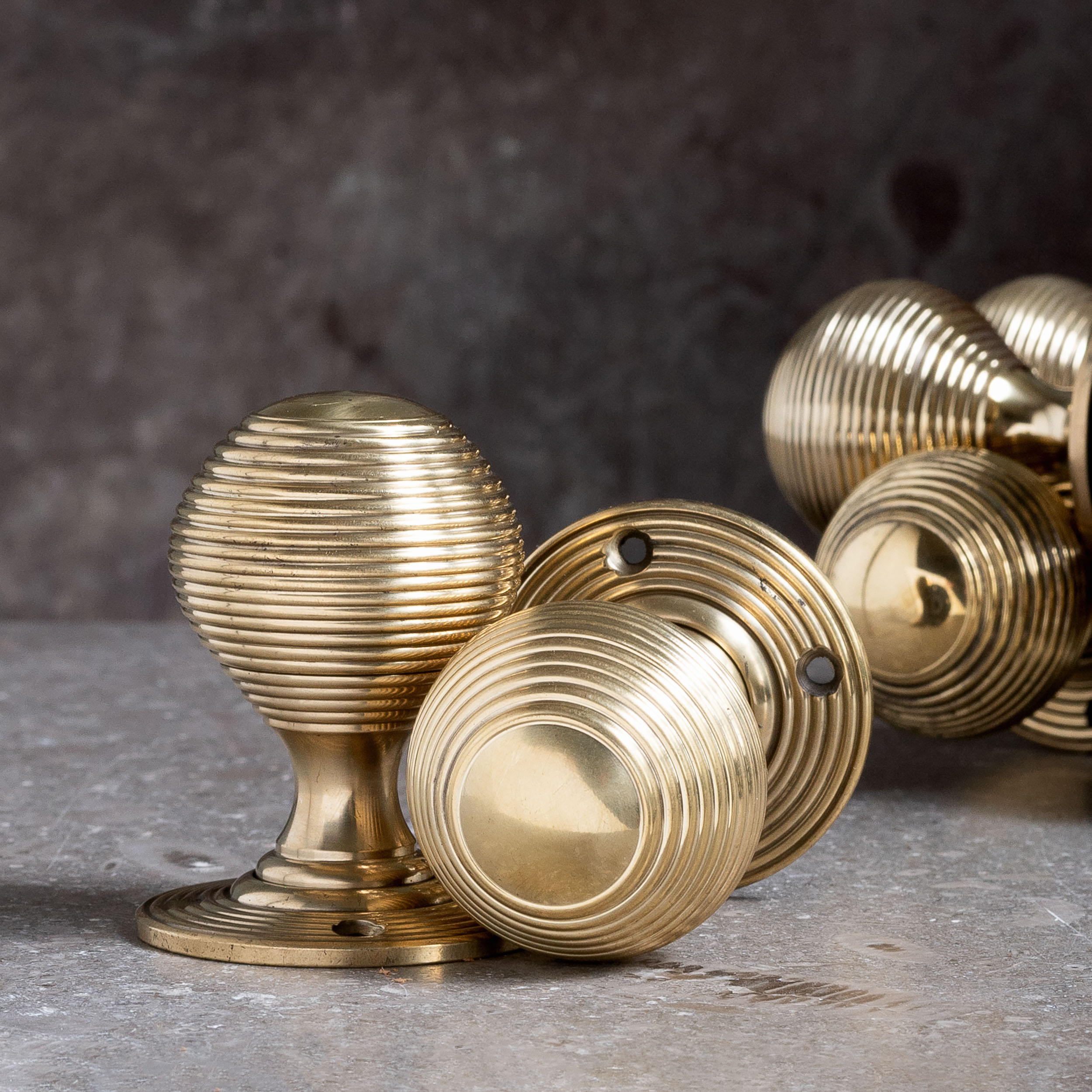 Brass beehive door knobs - Door Furniture and Brassfoundry - LASSCO  Brunswick House