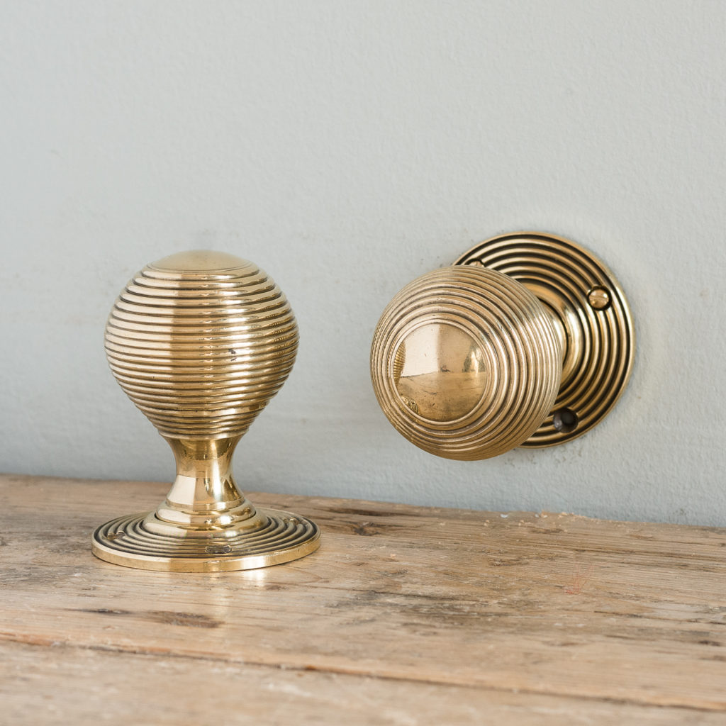 brass beehive door knobs