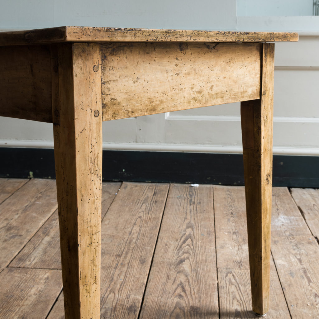 Nineteenth century French fruitwood farmhouse dining table,-126568