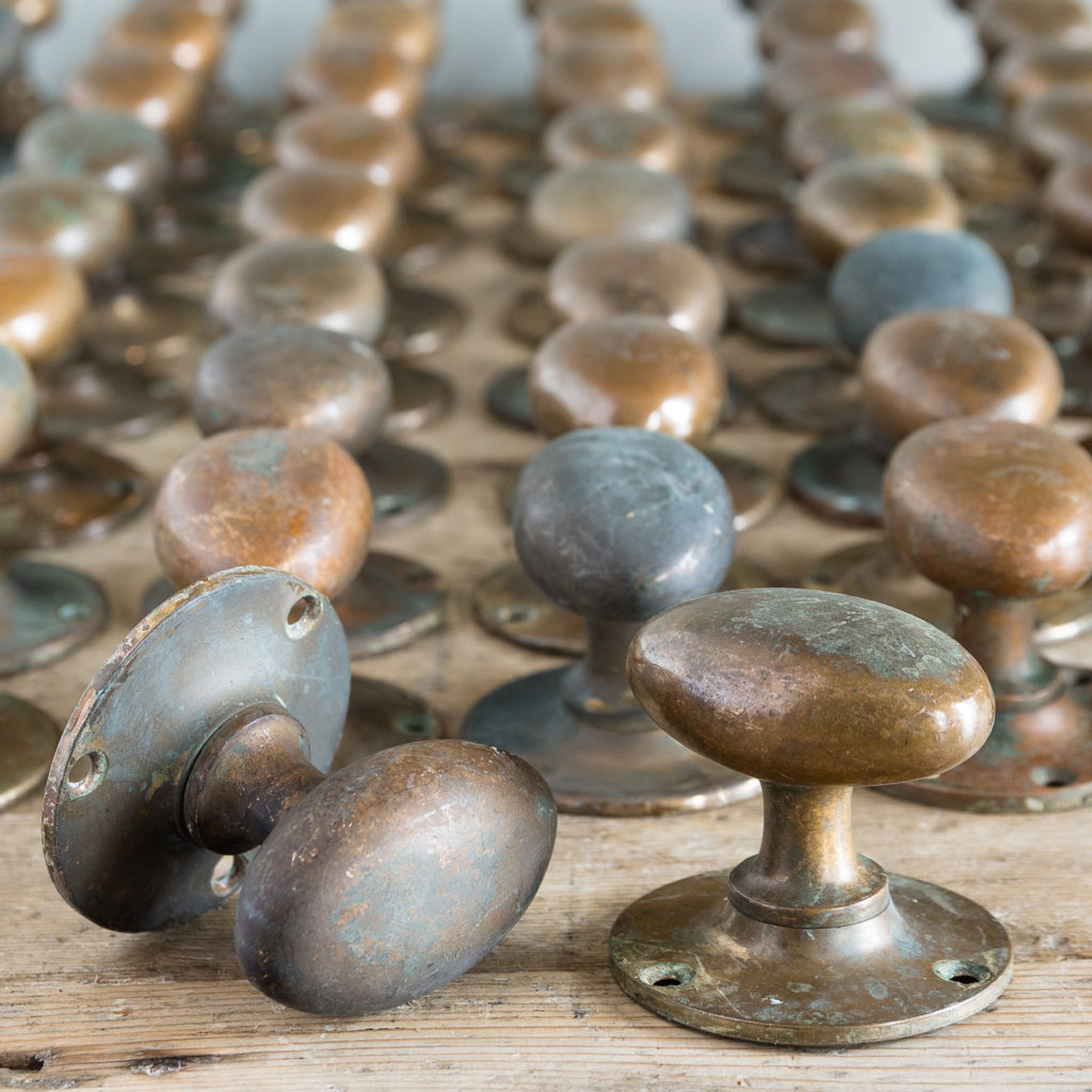 Reclaimed brass door knobs