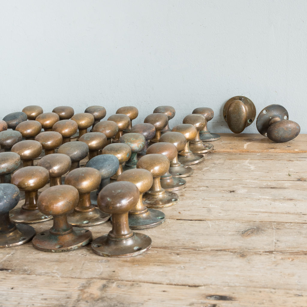 Reclaimed brass door knobs