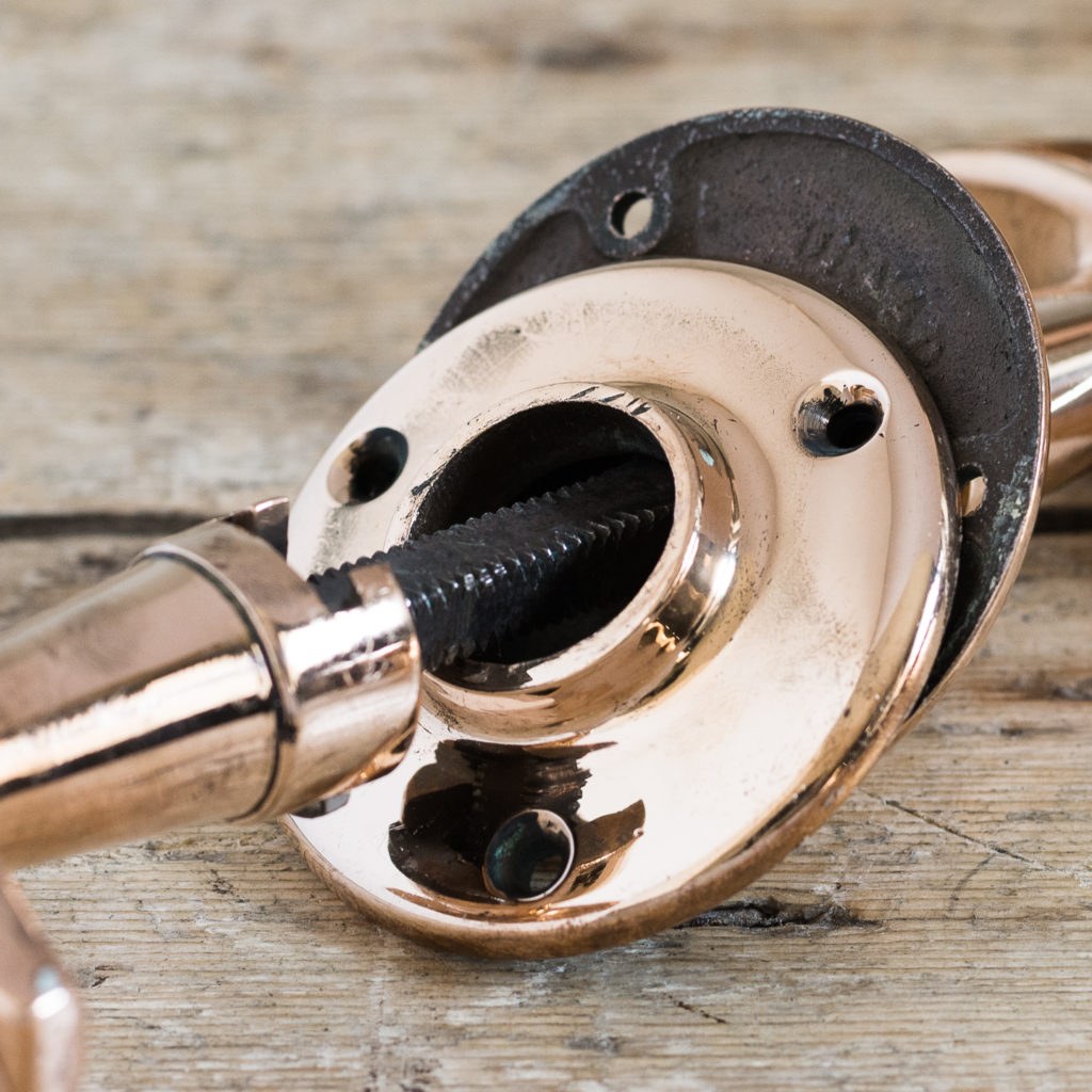 'DRYAD' of Leicestershire rose brass door knobs,