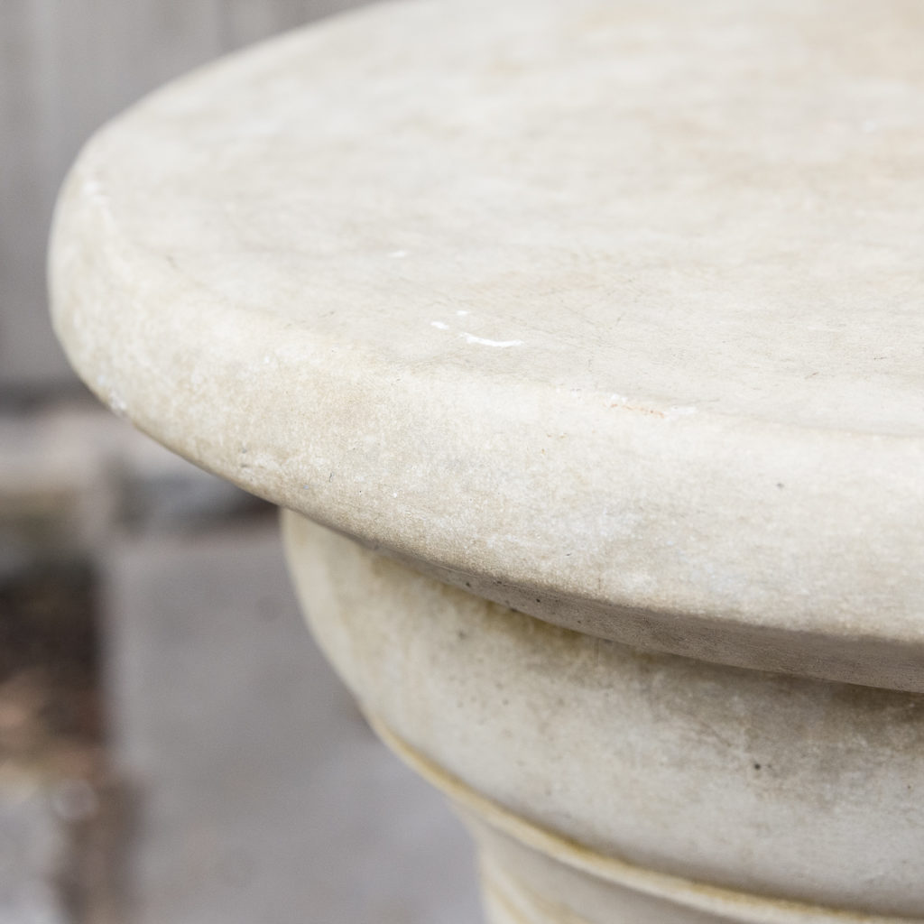 Fluted cast stone pedestal, -127615