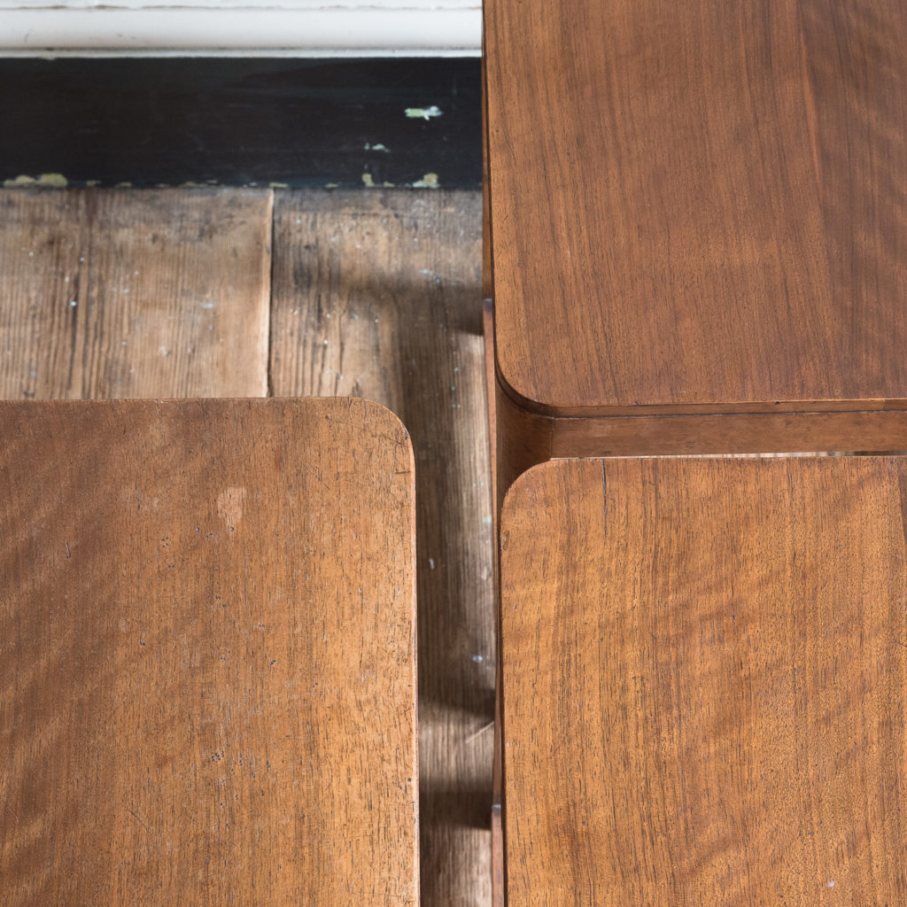 1930s walnut and burr walnut nest of tables,-127228