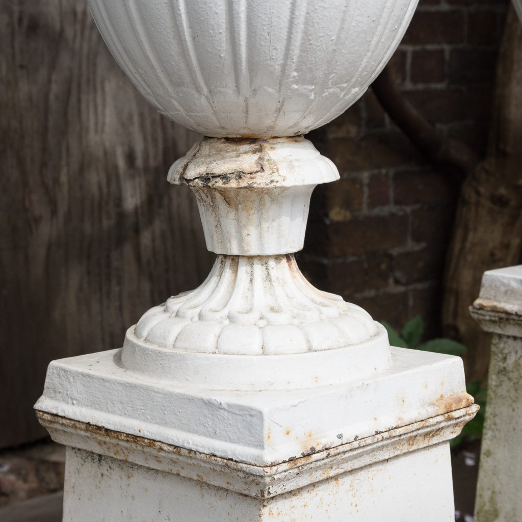 Pair of cast iron urns in the Classical taste,-126975