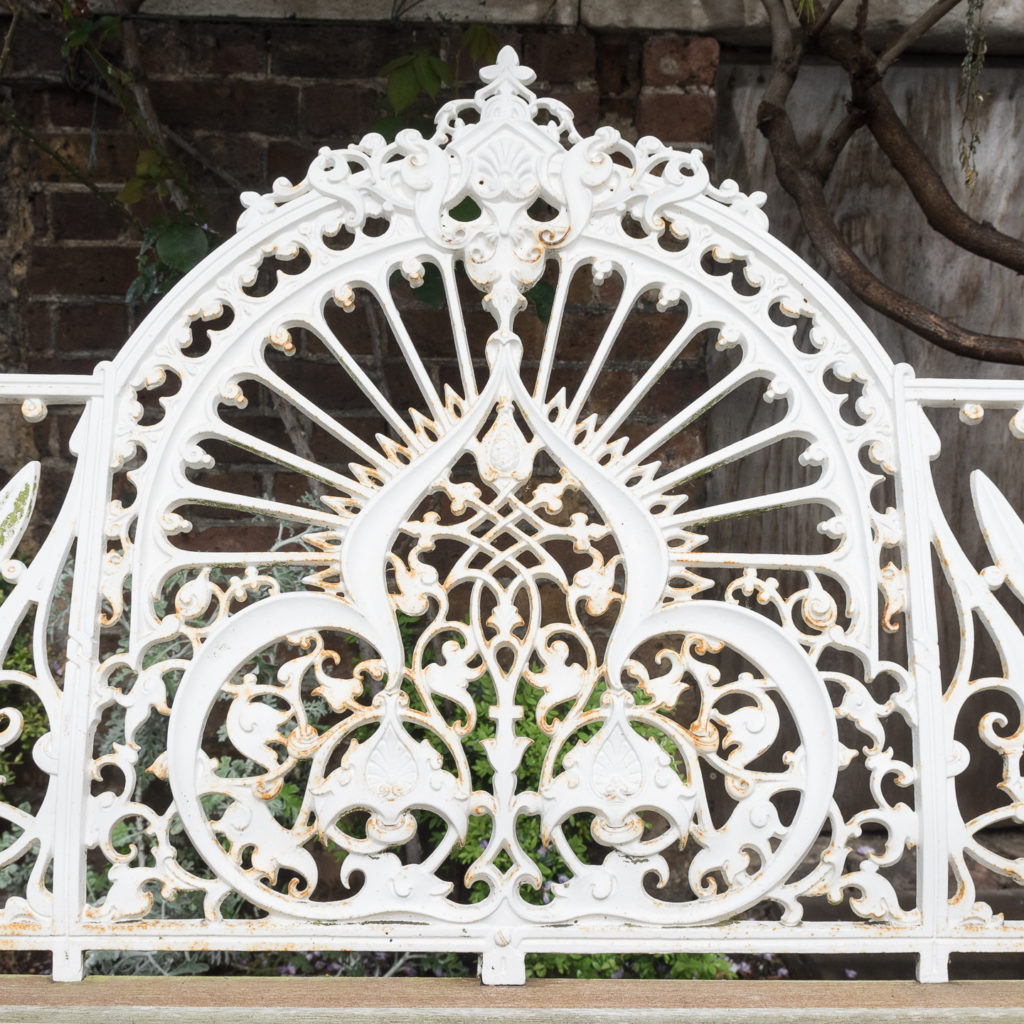 Cast iron garden bench,