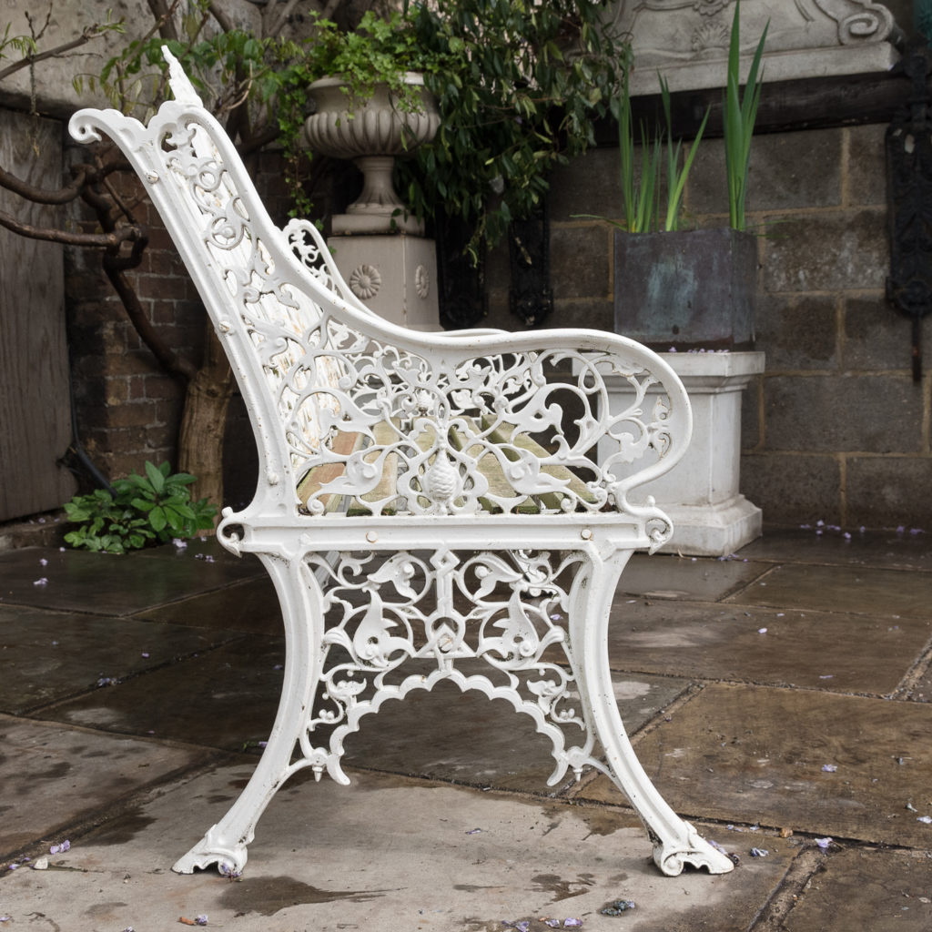 Cast iron garden bench,