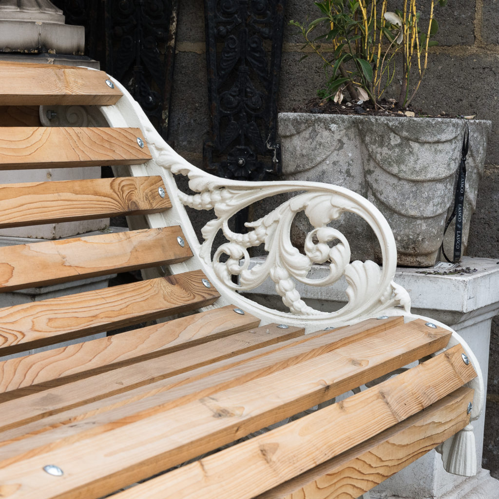 Two Victorian style cast iron benches,-127784