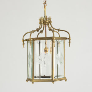 Georgian style brass hall lantern,