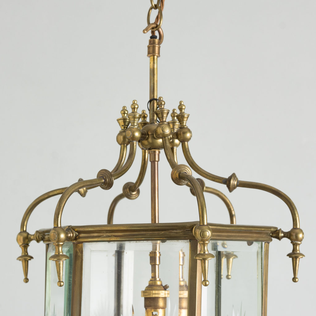 Georgian style brass hall lantern,-135545