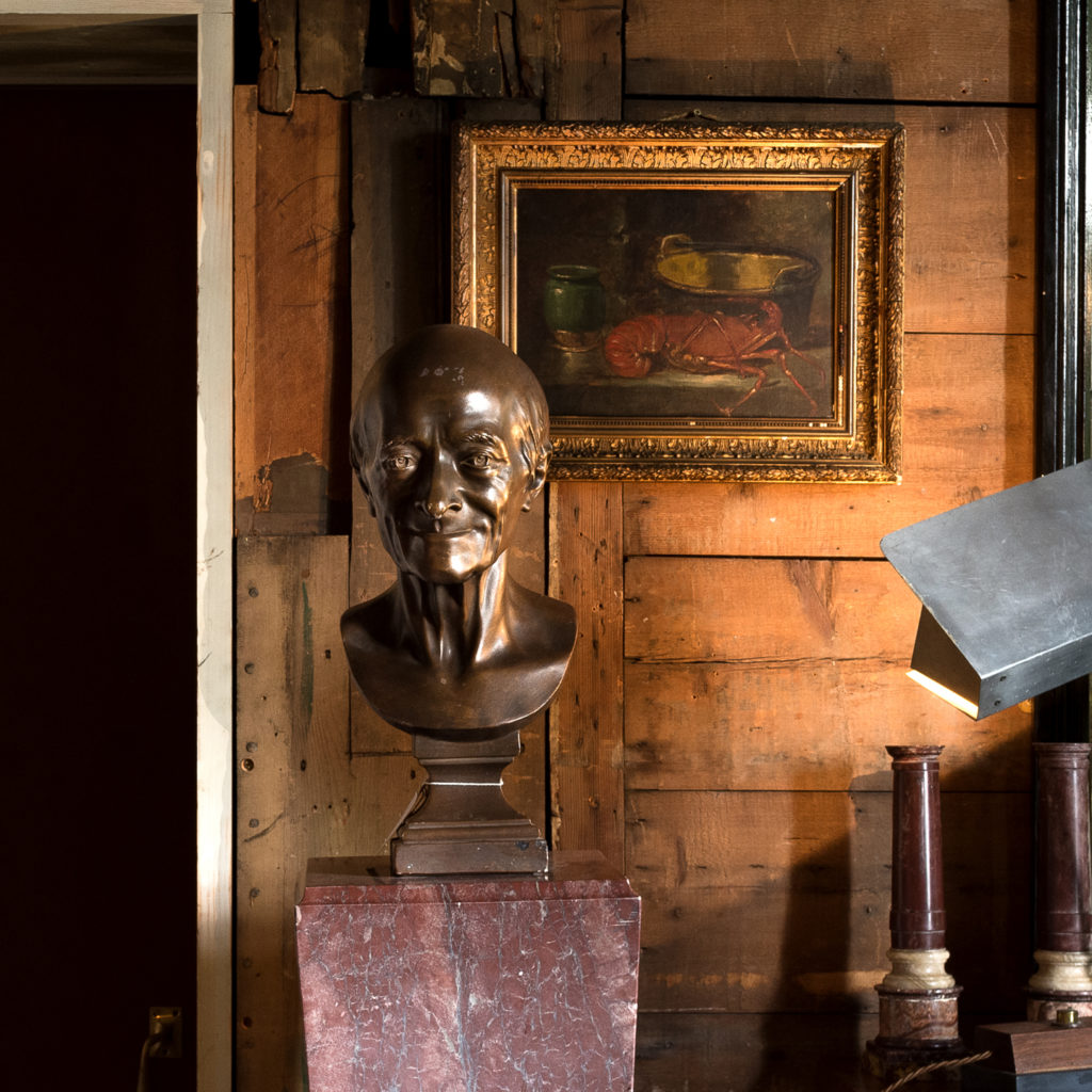 Plaster portrait of bust of Voltaire,-134306