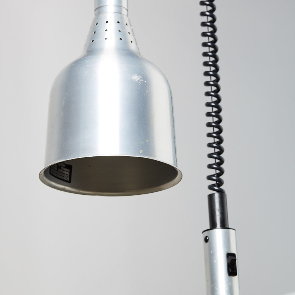 A pair of spun aluminium ceiling lights,-128033