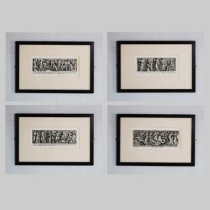 A set of eight framed antiquarian engravings-0