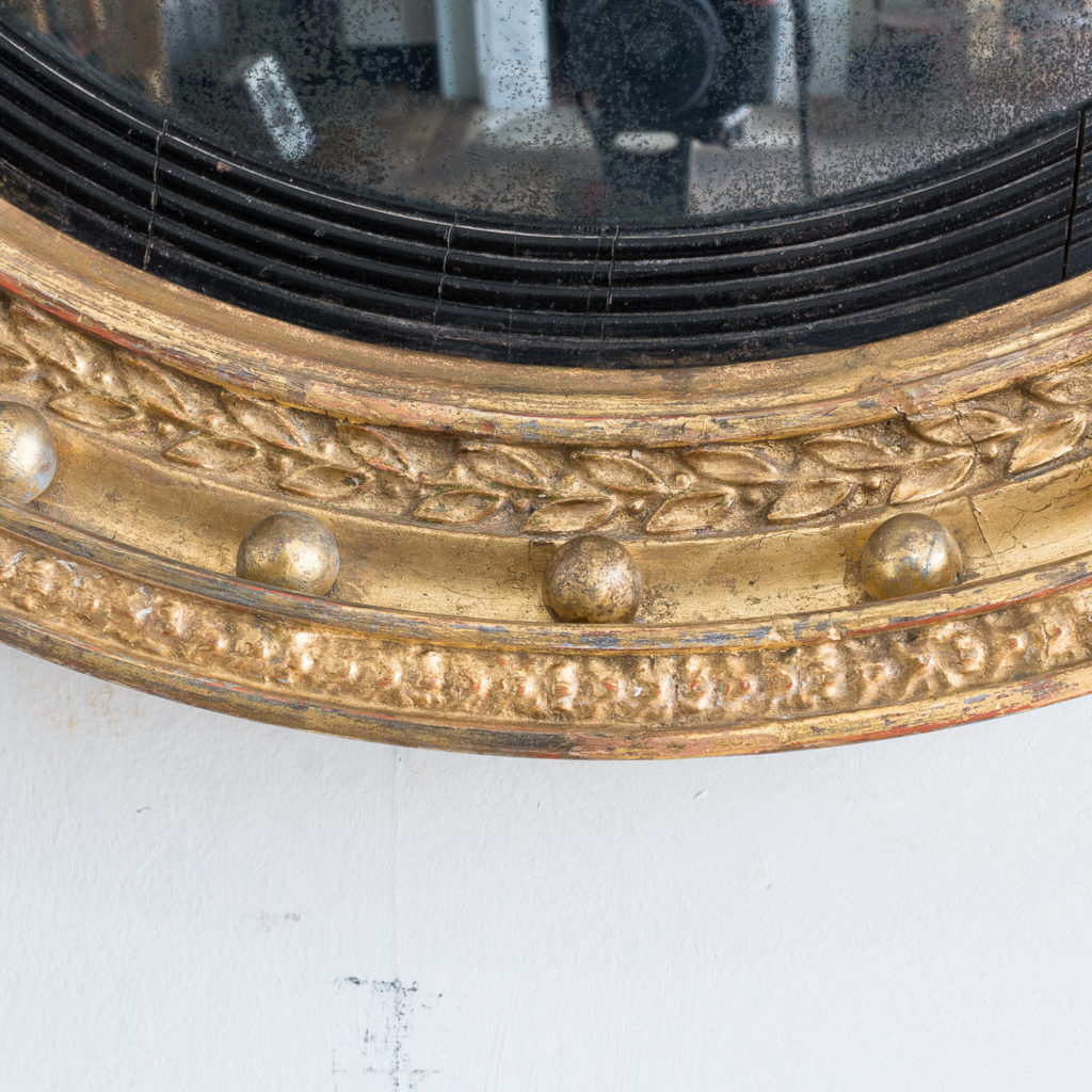 Regency gilt convex mirror,-137621