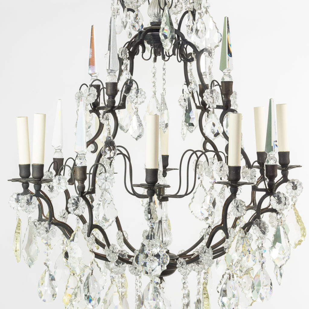 Late nineteenth century birdcage chandelier,