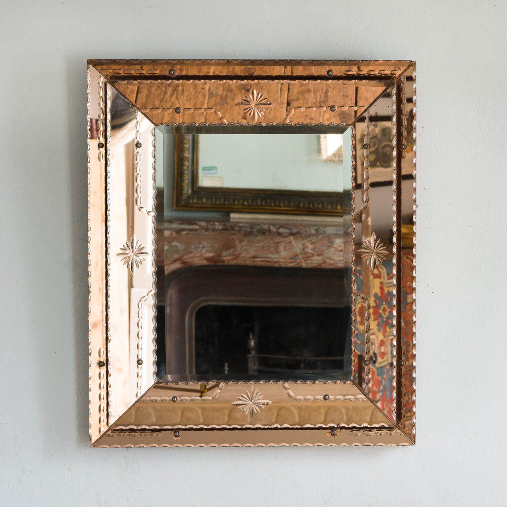 1940s Italian two-tone wall mirror