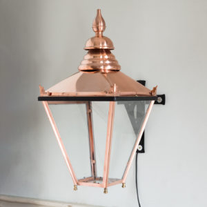 Medium Pier Light Gate Post Lantern Victorian Style Copper Colour 