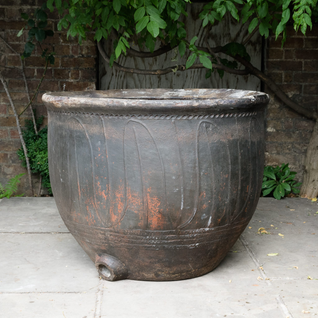 Large nineteenth century ironstone vat,