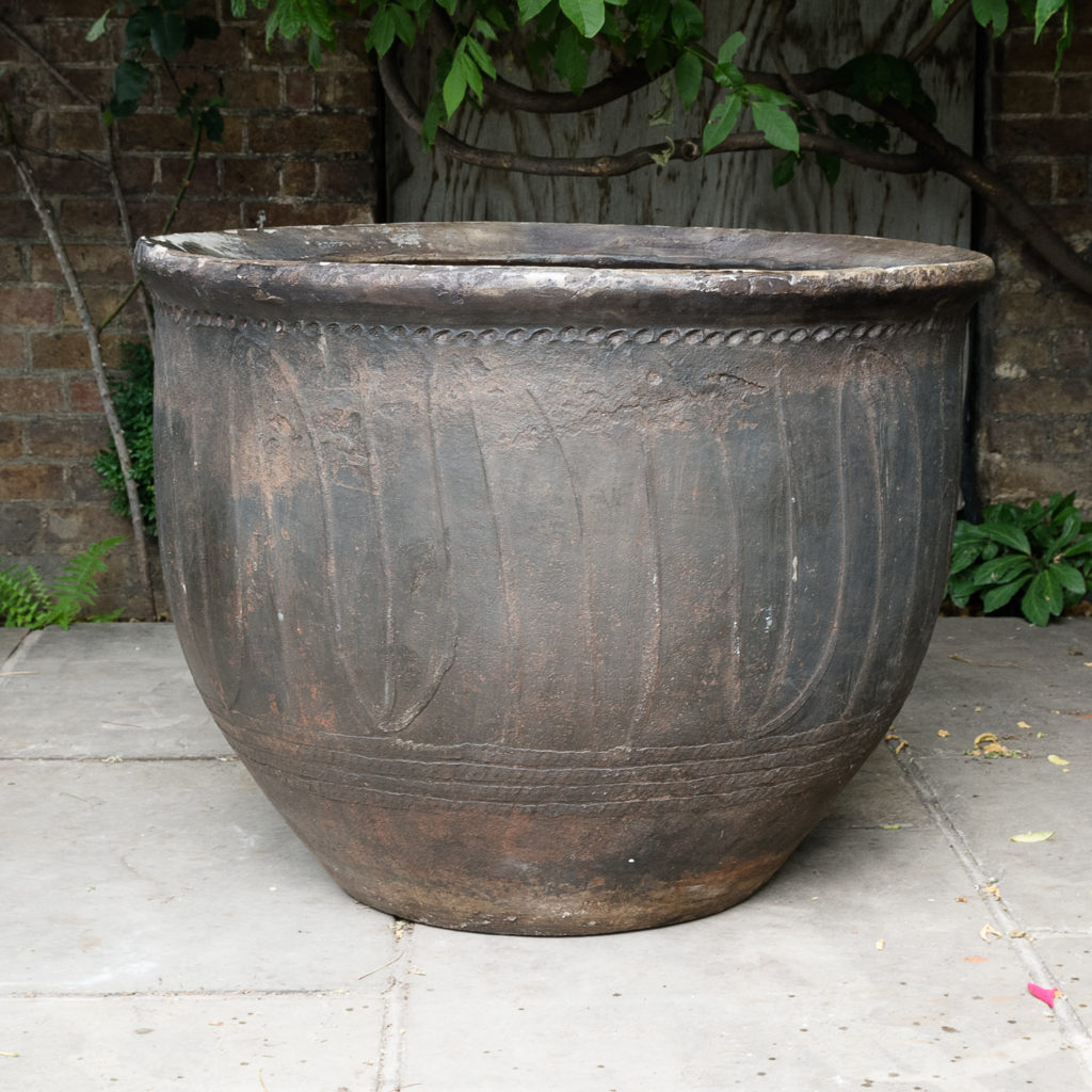 Large nineteenth century ironstone vat,